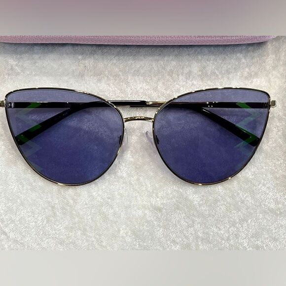 NIB M MISSONI Sunglasses Gold Violet Frame - Picture 7 of 10